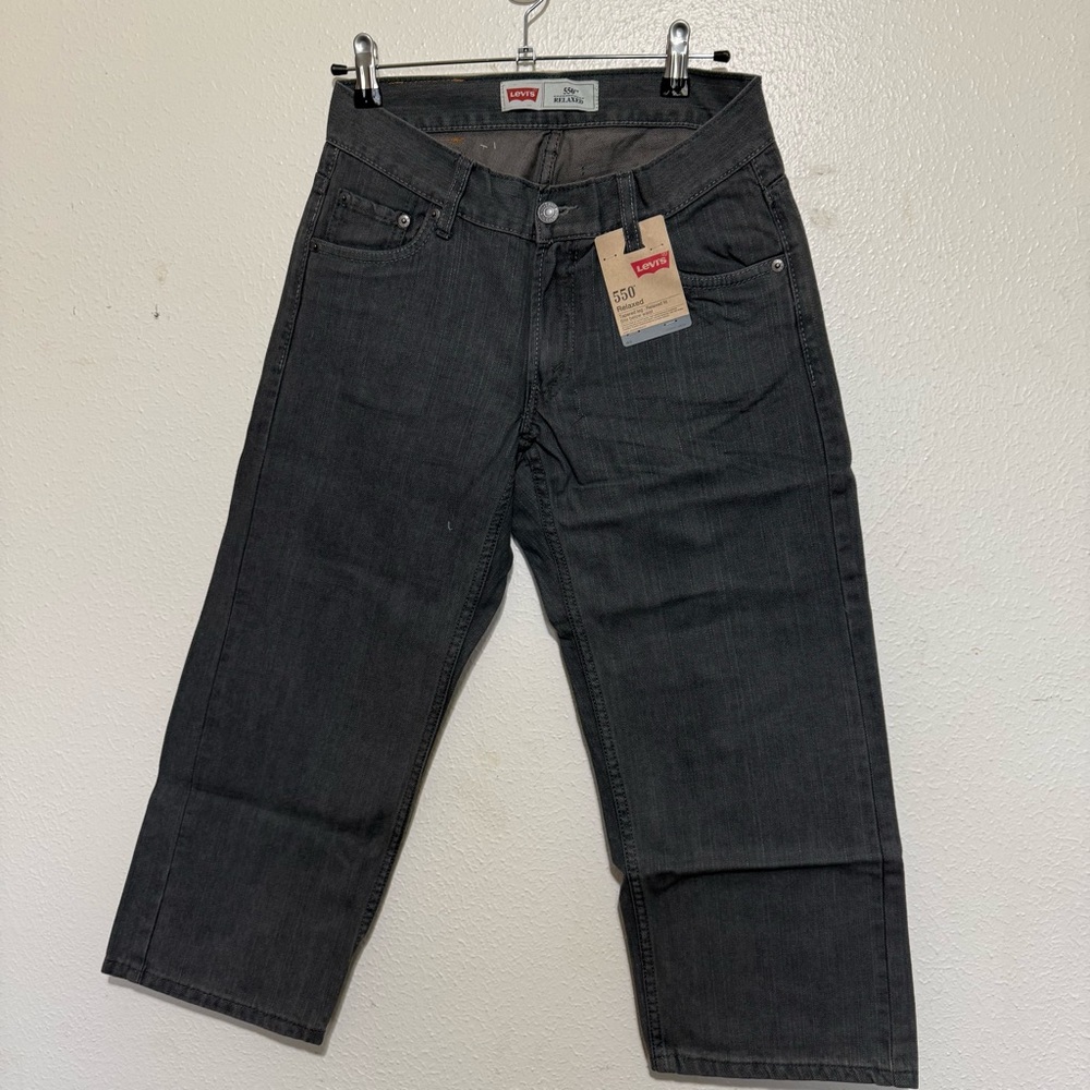 Levi's 550 men’s 28x23 jeans grey in color